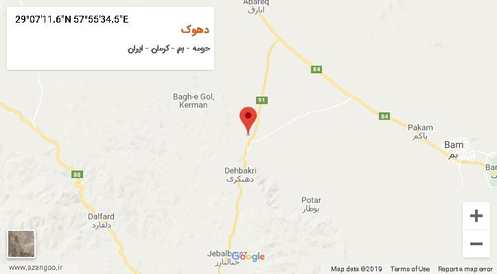 روستای دهوک بر روی نقشه