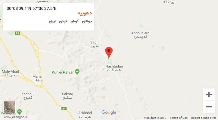 روستای دهوییه بر روی نقشه