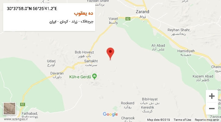 روستای ده یعقوب بر روی نقشه