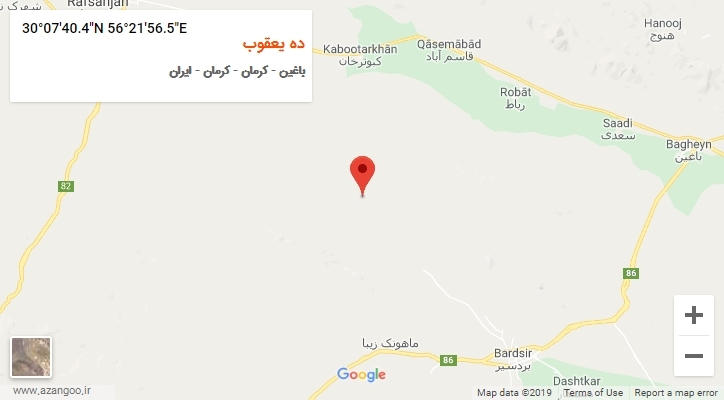 روستای ده یعقوب بر روی نقشه