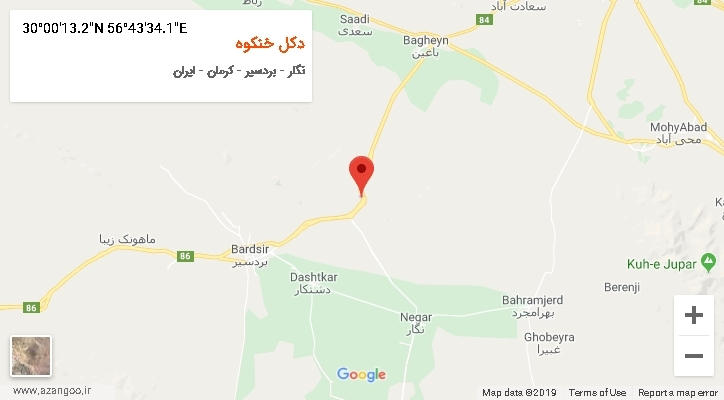روستای دکل خنکوه بر روی نقشه