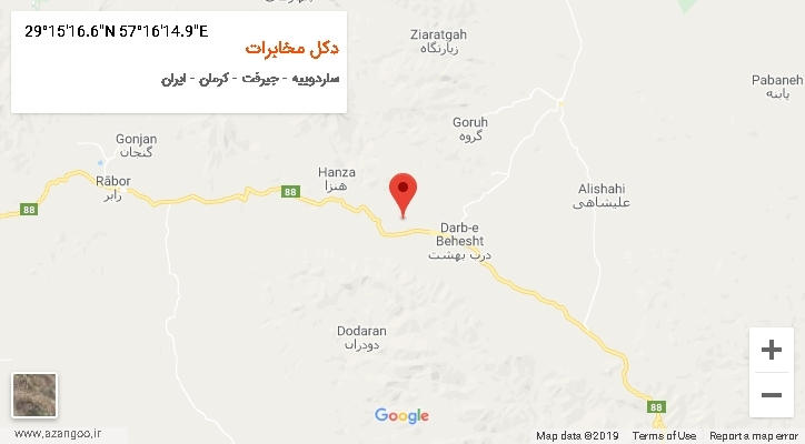روستای دکل مخابرات بر روی نقشه