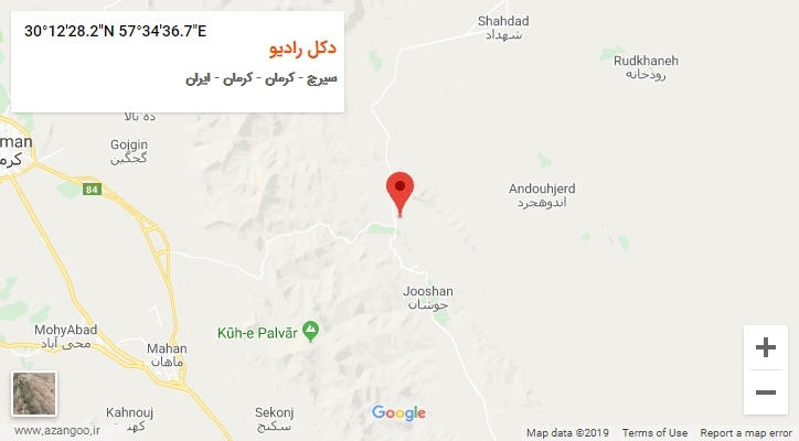 روستای دکل رادیو بر روی نقشه