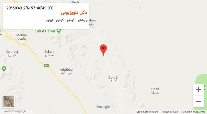 روستای دکل تلویزیونی بر روی نقشه