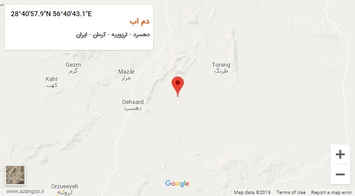 روستای دم اب بر روی نقشه