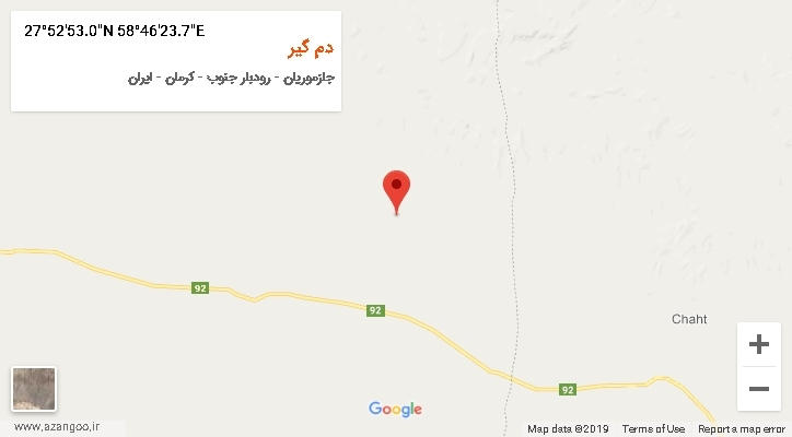 روستای دم گیر بر روی نقشه