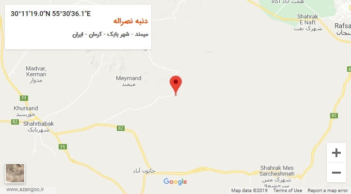 روستای دنبه نصراله بر روی نقشه