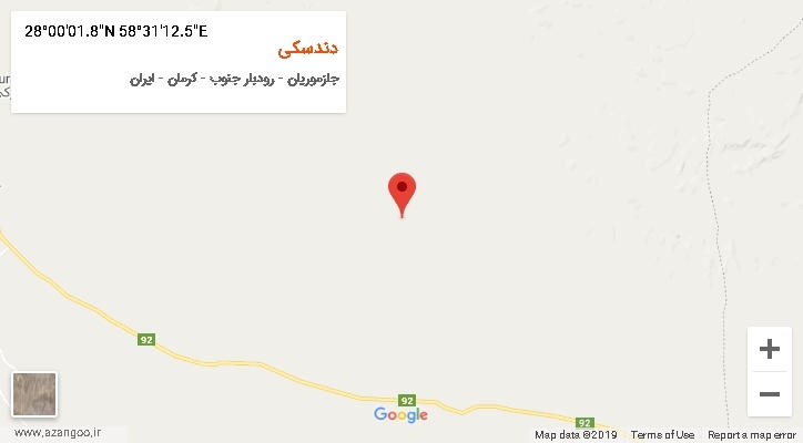روستای دندسکی بر روی نقشه