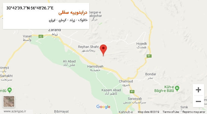 روستای درابدوییه سفلی بر روی نقشه