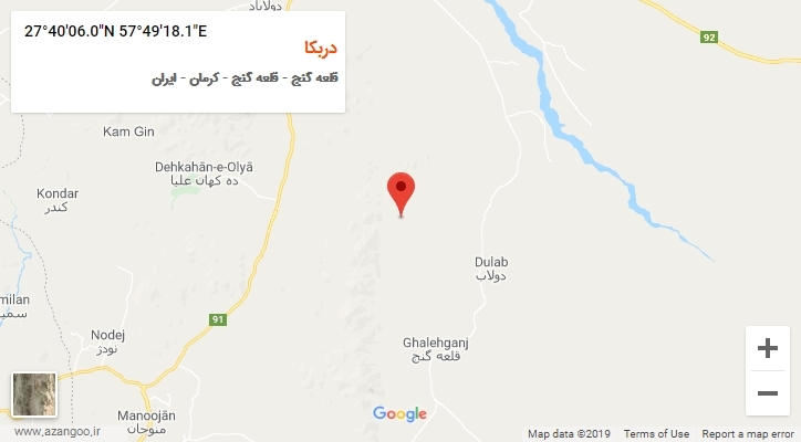روستای دربکا بر روی نقشه