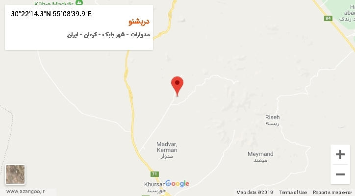 روستای دربشنو بر روی نقشه