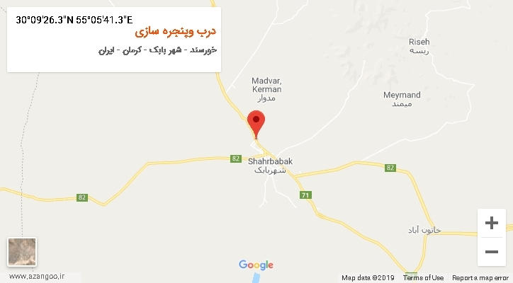 روستای درب وپنجره سازی بر روی نقشه