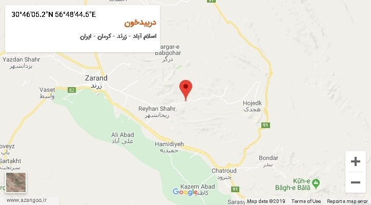 روستای دربیدخون بر روی نقشه