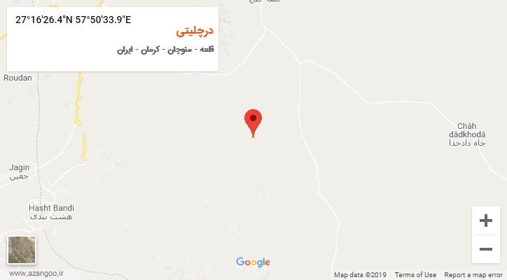 روستای درچلیتی بر روی نقشه