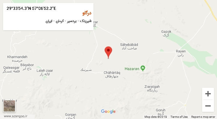 روستای درگاو بر روی نقشه