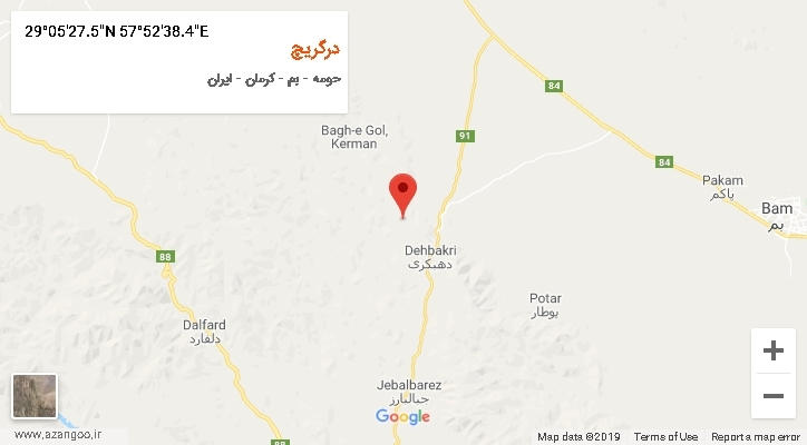 روستای درگریچ بر روی نقشه