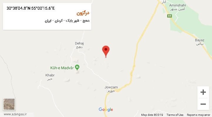 روستای درگزون بر روی نقشه
