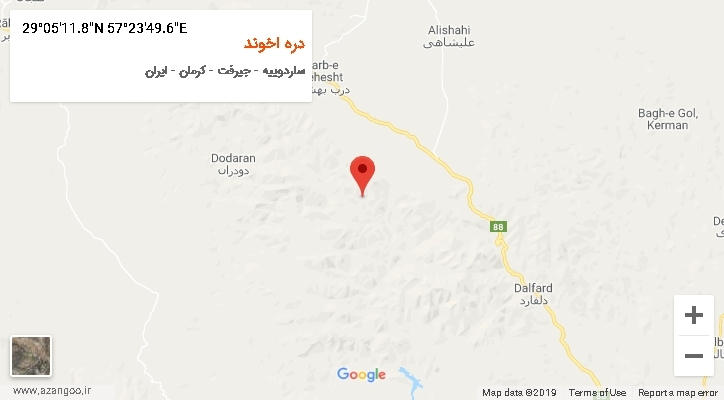 روستای دره اخوند بر روی نقشه