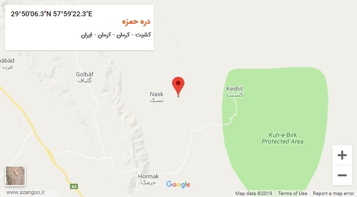 روستای دره حمزه بر روی نقشه