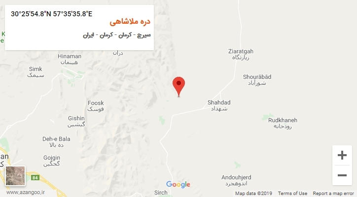 روستای دره ملاشاهی بر روی نقشه