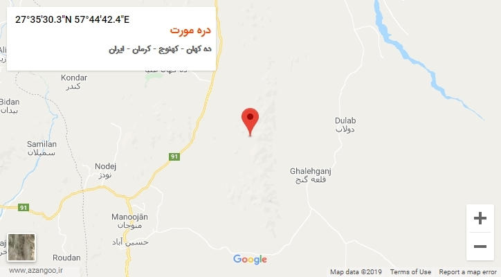 روستای دره مورت بر روی نقشه