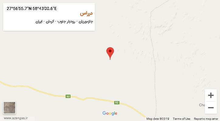 روستای درراس بر روی نقشه