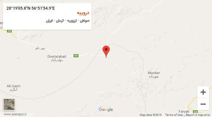روستای دروییه بر روی نقشه