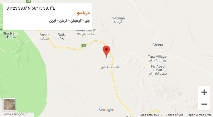 روستای دریاسو بر روی نقشه