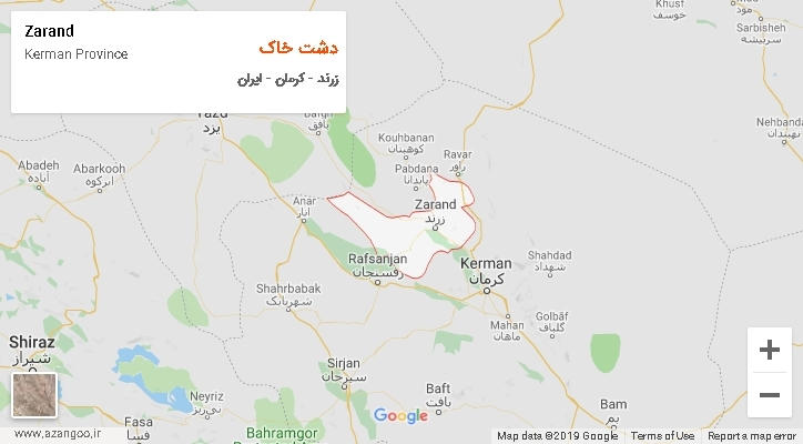 دهستان دشت خاک بر روی نقشه