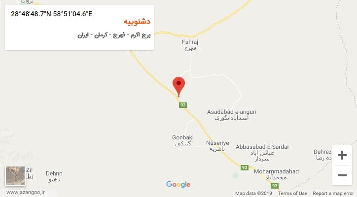 روستای دشتوییه بر روی نقشه