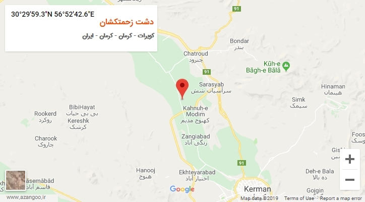 روستای دشت زحمتکشان بر روی نقشه