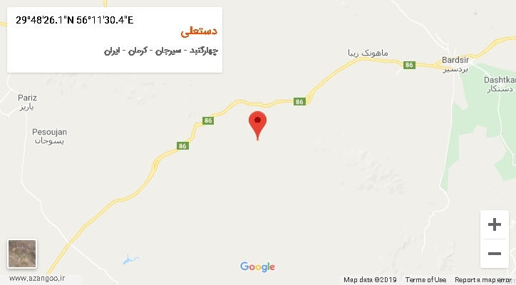 روستای دستعلی بر روی نقشه