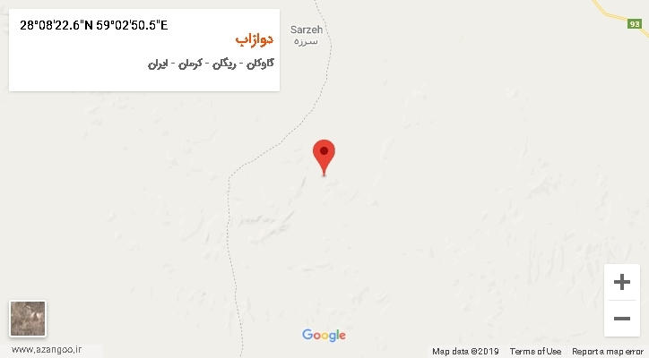 روستای دوازاب بر روی نقشه