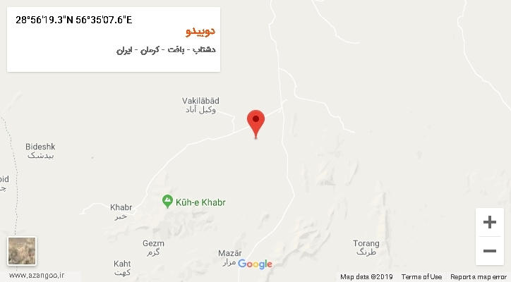 روستای دوبیدو بر روی نقشه