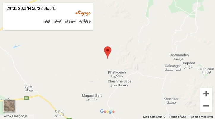 روستای دودونگه بر روی نقشه
