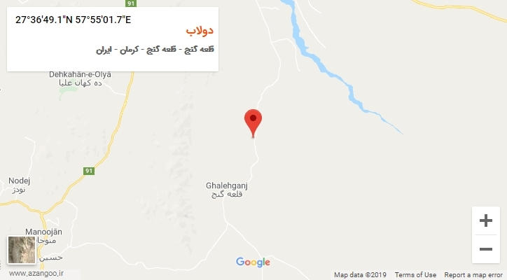 روستای دولاب بر روی نقشه