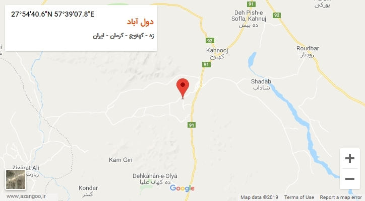 روستای دول آباد بر روی نقشه