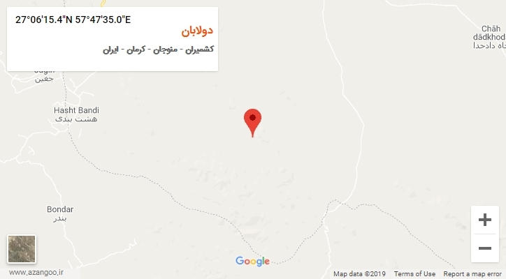 روستای دولابان بر روی نقشه