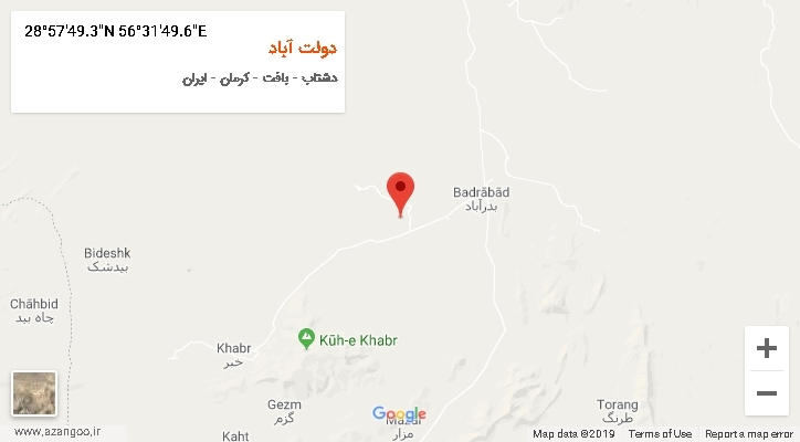 روستای دولت آباد بر روی نقشه