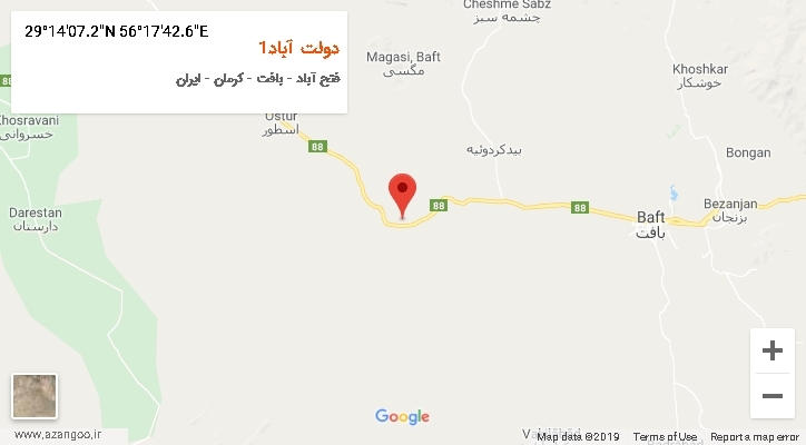 روستای دولت آباد1 بر روی نقشه