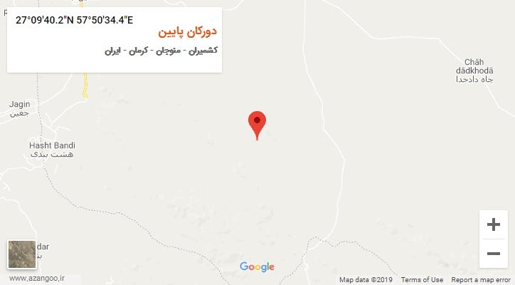 روستای دورکان پایین بر روی نقشه