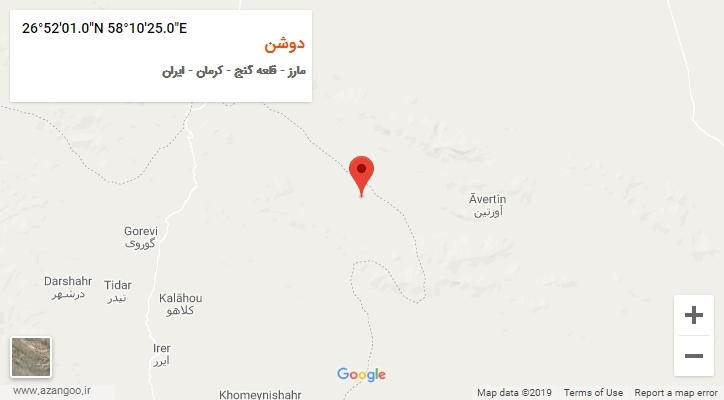 روستای دوشن بر روی نقشه