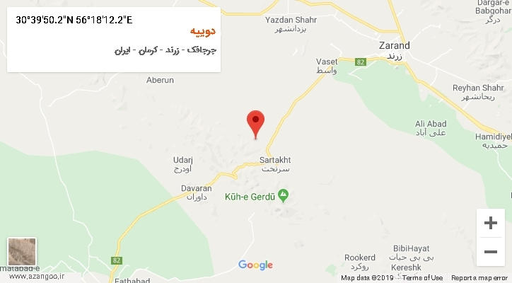 روستای دوییه بر روی نقشه