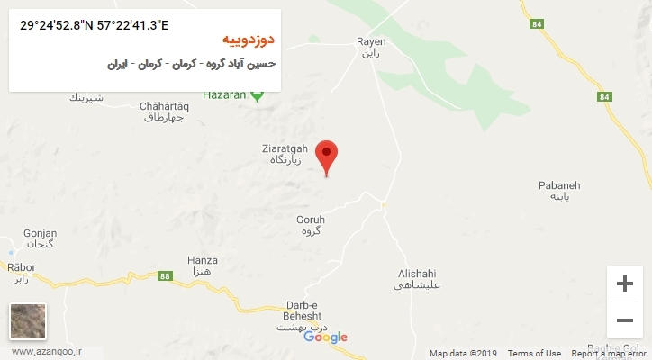 روستای دوزدوییه بر روی نقشه