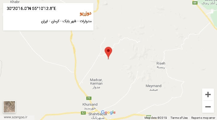 روستای دوزریو بر روی نقشه