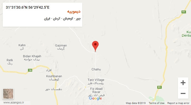 روستای دیموییه بر روی نقشه
