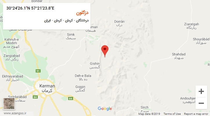 روستای دزگلون بر روی نقشه