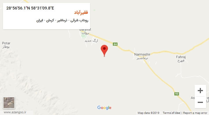 روستای فقیرآباد بر روی نقشه
