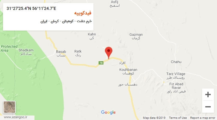 روستای فیدکوییه بر روی نقشه