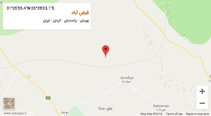 روستای فیض آباد بر روی نقشه